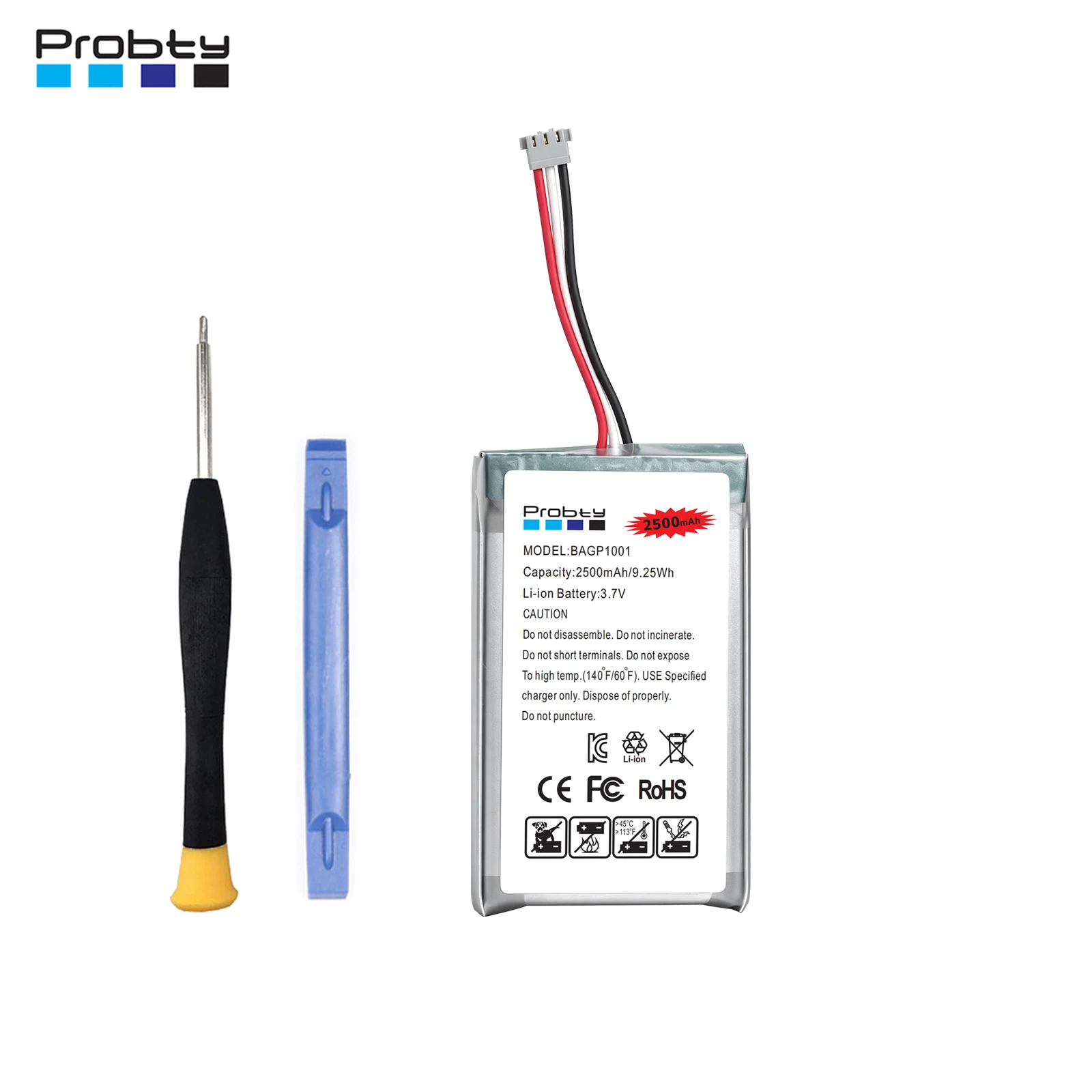 Probty 2500mAh BAGP1001 DualSense Edge Controller-Akku für SONY PS5 Edge; Playstation 5 Edge-Akkus NICHT für PS5
