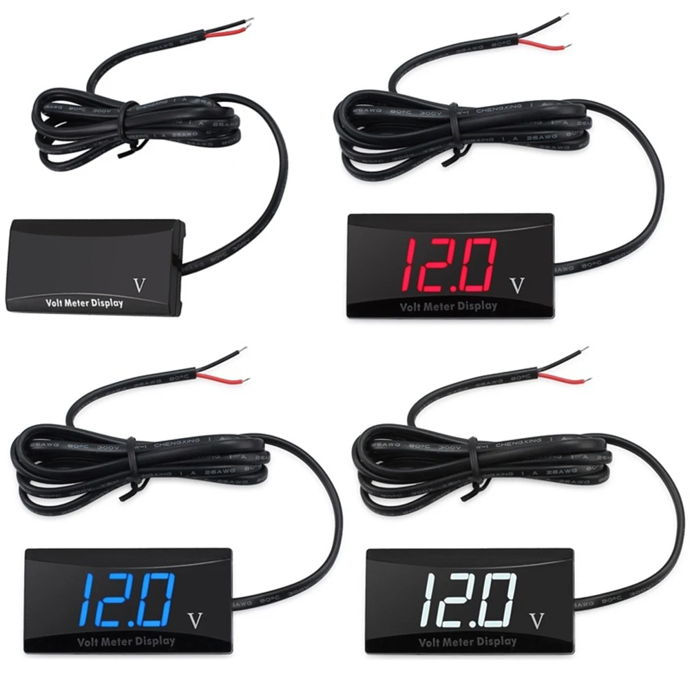 

Voltmeter Digital Display Color Screen Waterproof Car Motorbike 12V Gauge LED Night Read Precise Voltage Durable Heat