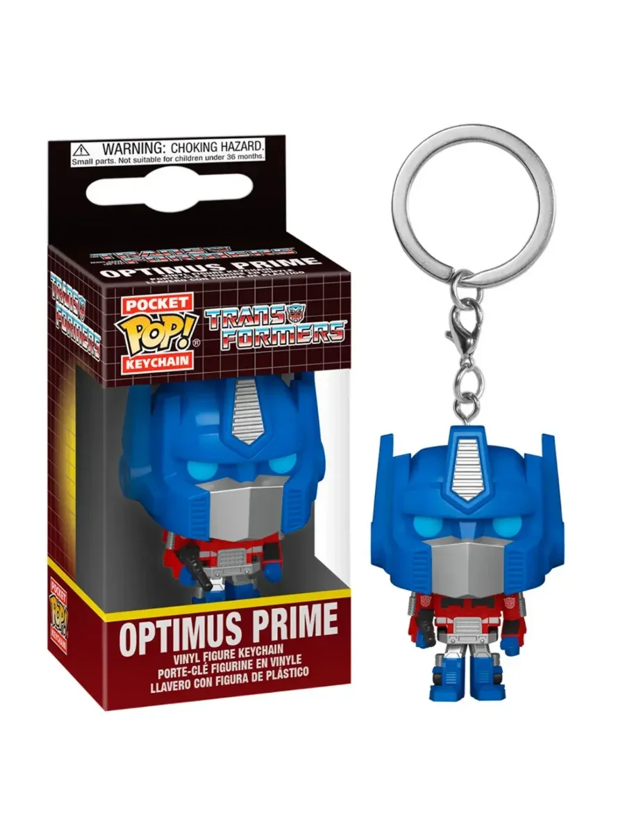 FUNKO POP-Porte-clés de poche TransDevices Blue Optimus Prime, figurine en vinyle, jouets pour enfants garçons, cadeaux de noël