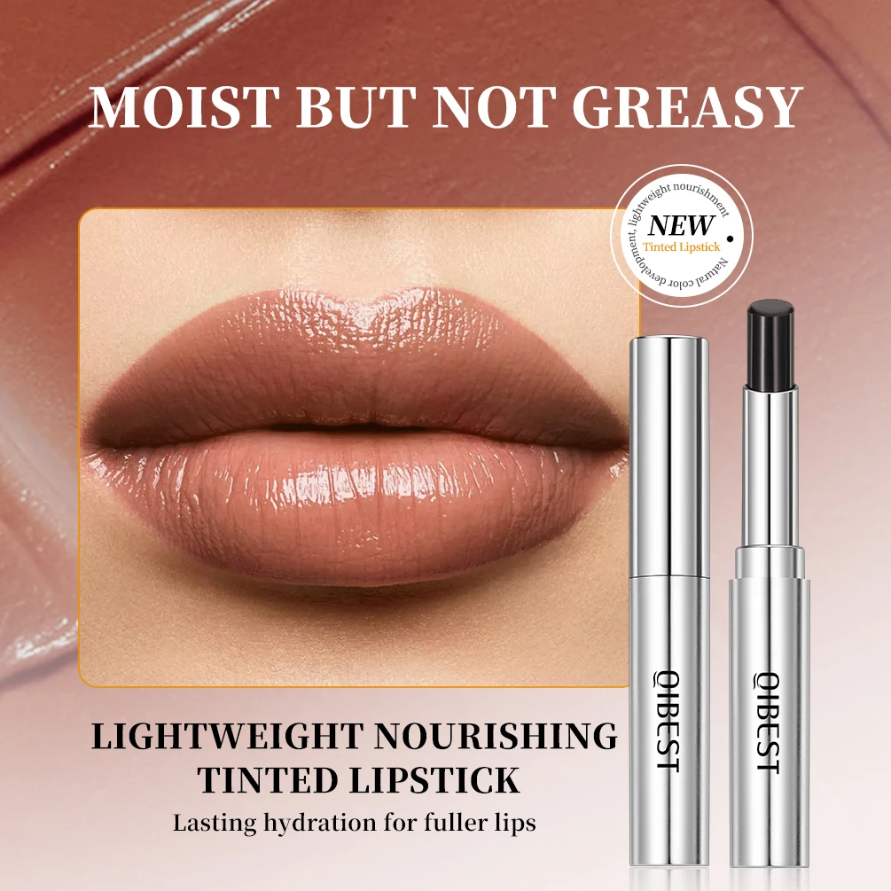 QIBEST bálsamo labial transparente Natural, lápiz labial hidratante de miel, bálsamo labial teñido, bálsamo labial suave que mejora el cuidado de los labios del Color Natural