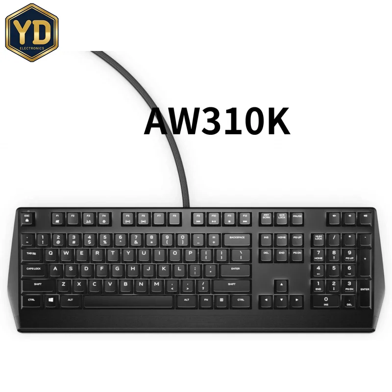 YD New Original For Dell Alienware ，AW310K Mechanical Gaming Keyboard Cherry， MX Red Switches With Backlight USB Passthrough 0K6