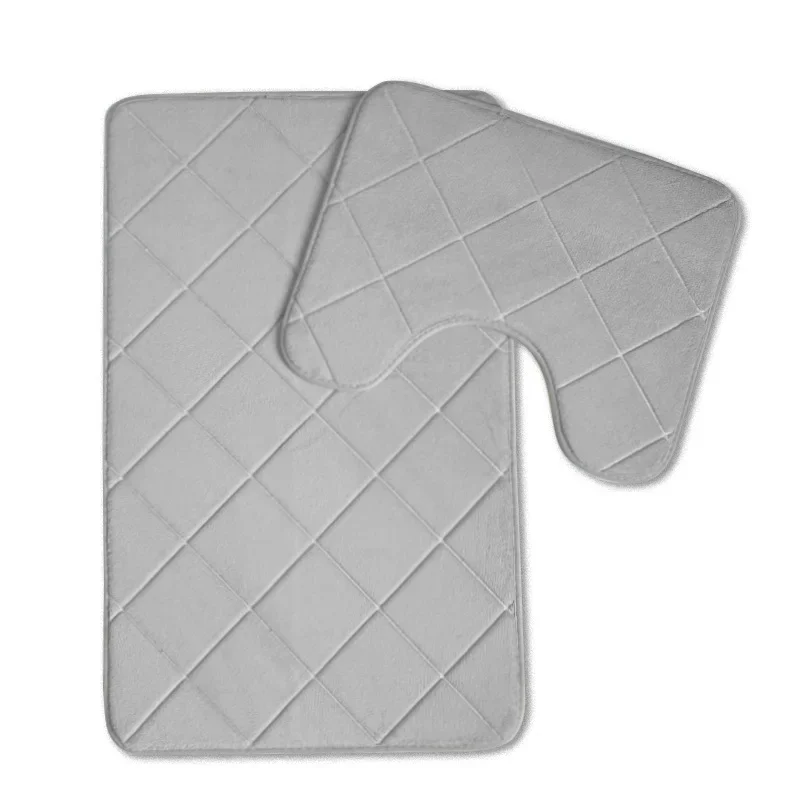 wlfSquare lattice embossed carpet, simple bathroom absorbent floor mat, bathroom non-slip floor mat