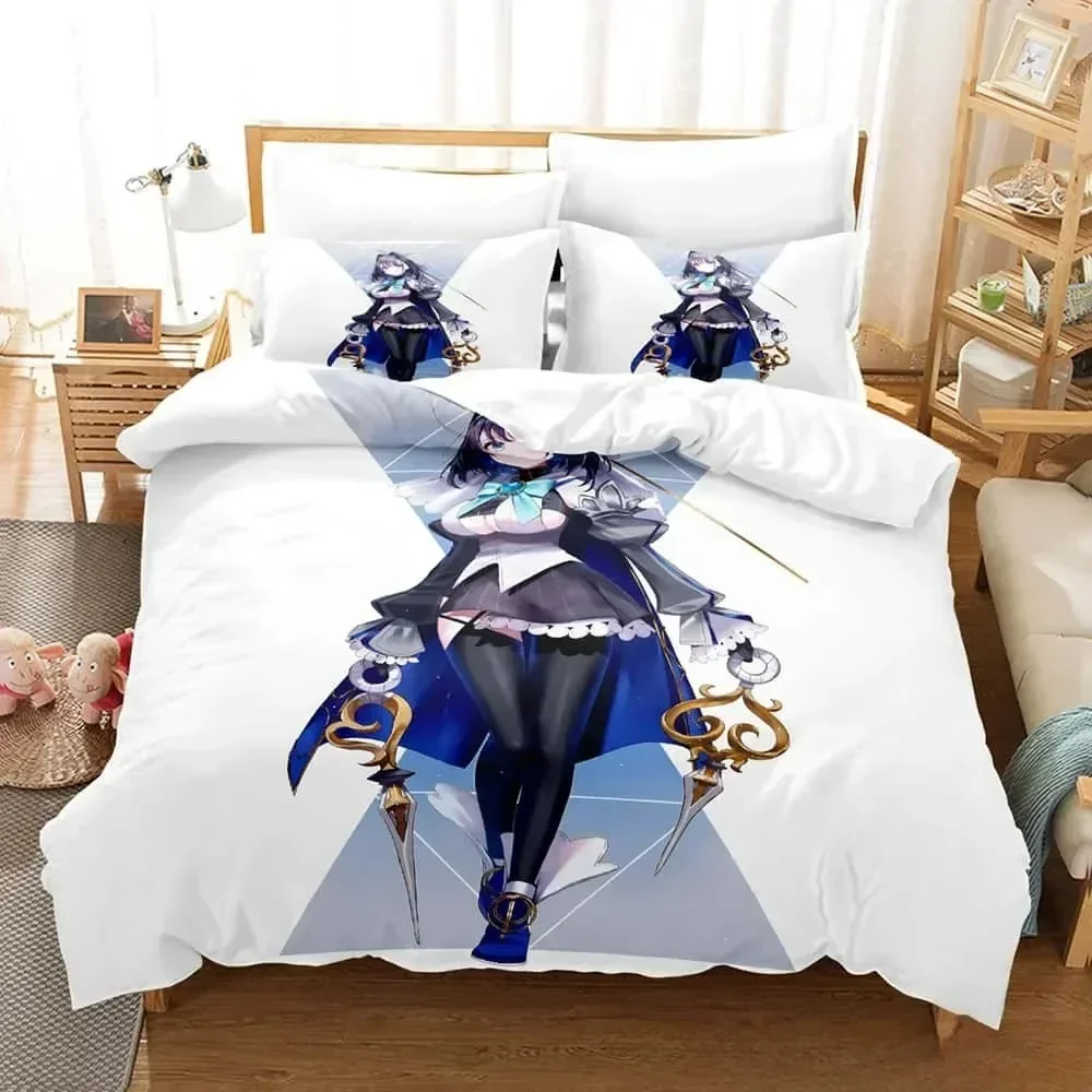 

3D Print Anime Ouro Kronii 3D Duvet Cover Bedding Set Comforter Linen Pillowcases Home Decor Single Double Twin King Queen