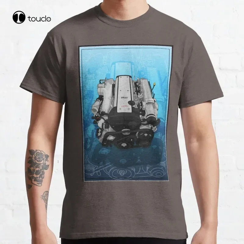 1Jz Engine With Background 1Jz Engine 1Jz Gte Vvti Vvt I Chaser Classic T-Shirt Cotton Tee Shirt Unisex Fashion Funny New Cotton