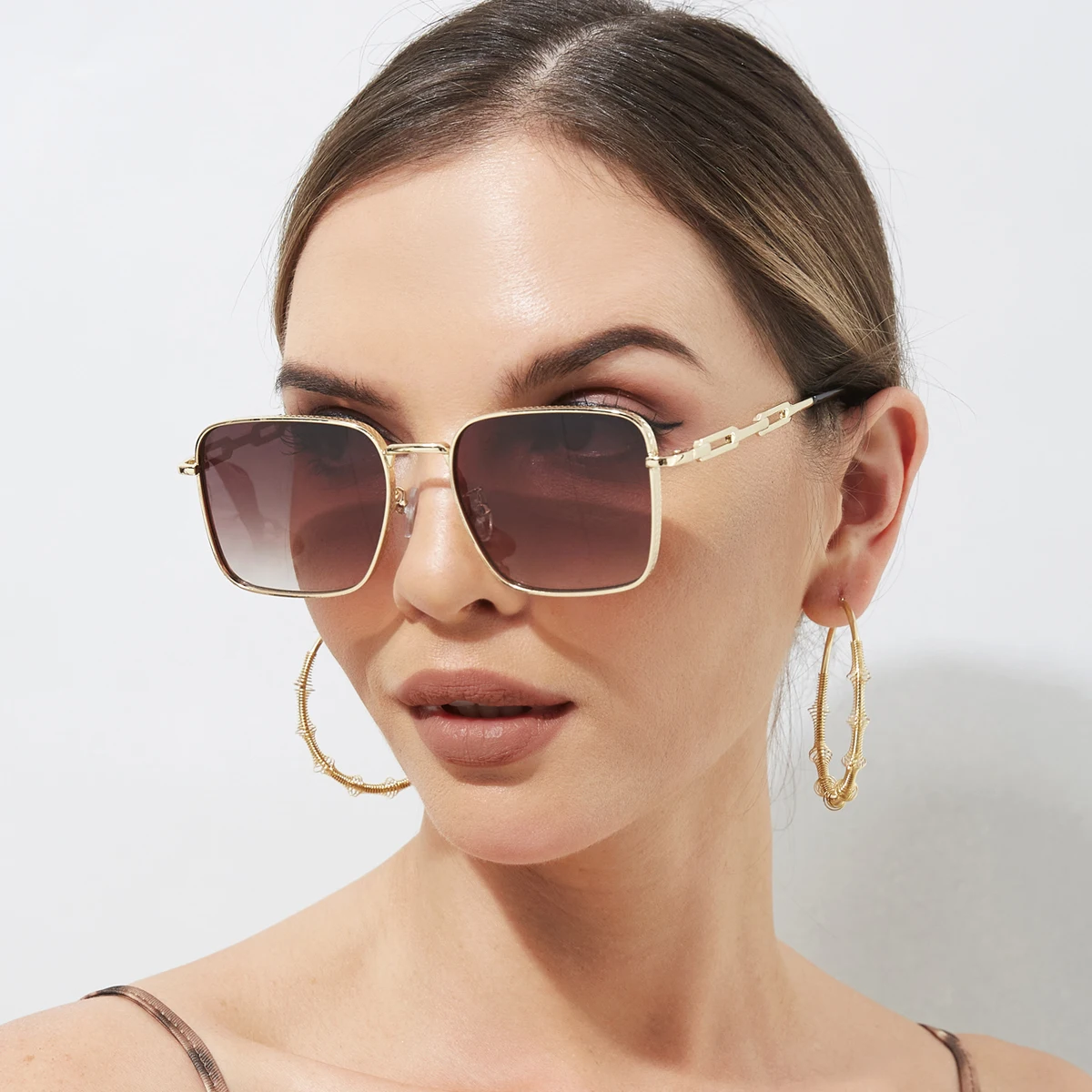Radfahren Beliebte Quadratischen Rahmen Sonnenbrille Mode Männer Frauen Shades Metall Sonnenbrille Für Weiblich Männlich Reisen Brillen UV400