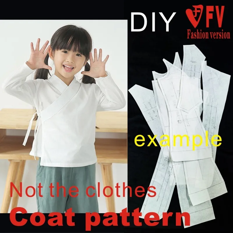 Cutting drawings Children's clothing Han Fu Tang suit coat paper sample clothing 1:1 physical paper sample CWT3