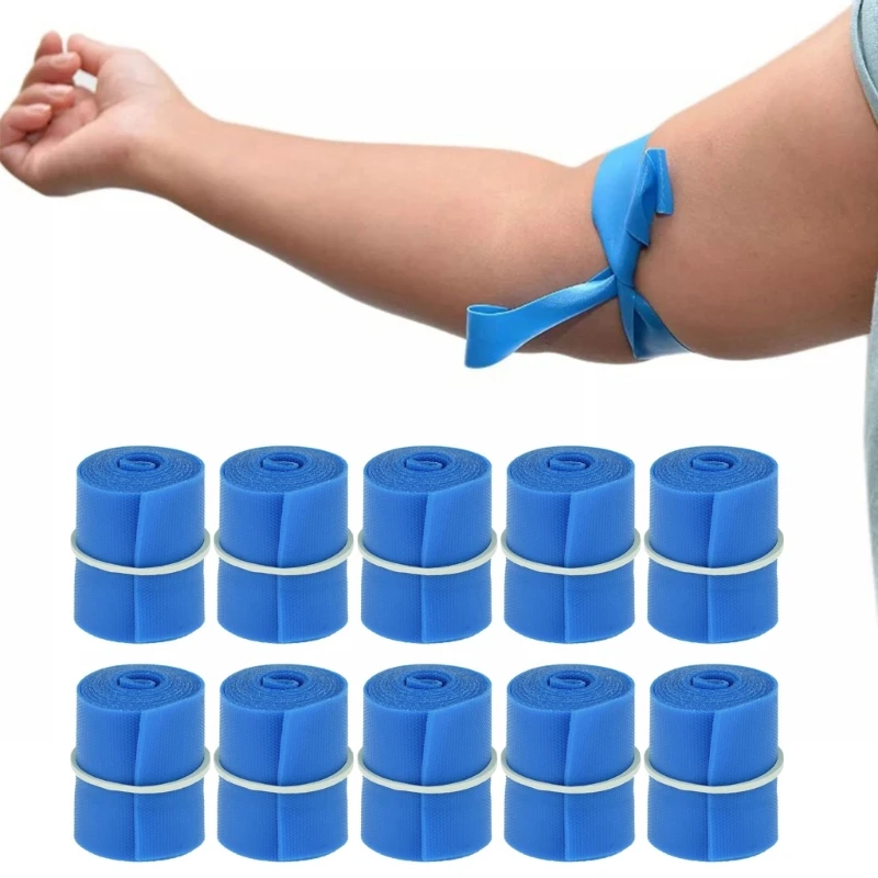 10 ม้วนทิ้ง-Tourniquets Elastic-TPE Tourniquets Latex-ฟรี Tourniquets First-Aid Tourniquets สำหรับกีฬากลางแจ้ง