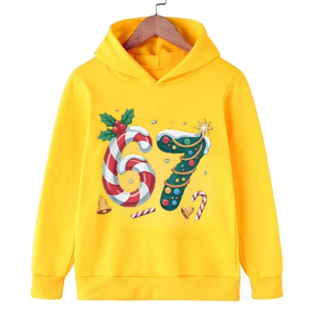 أطفال 67 ذبح هوديي الفيروسية ميمي + شعار عصري طفل البلوز المألوف وممتع للأطفال مريحة البلوز هوديي