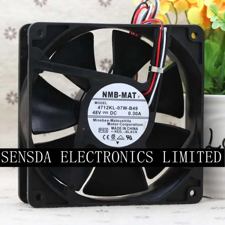 

Free shipping For NMB 4712KL-07W-B49 48V 0.30A 120*120*32MM Alarm Signal for ZZXMP S385 S330 communication cooling fan