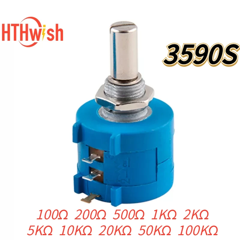 

1PC 3590S-2-103L Potentiometer 1K 2K 5K 10K 20K 50K European Precision Multi-turn Potentiometer 10-turn Adjustable Resistance