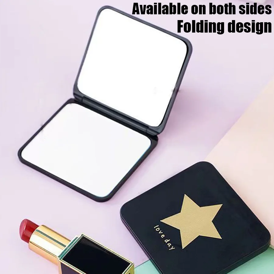 Folding makeup mirror Mini portable vanity mirror Double sided mirror Makeup small mirror Makeup tool