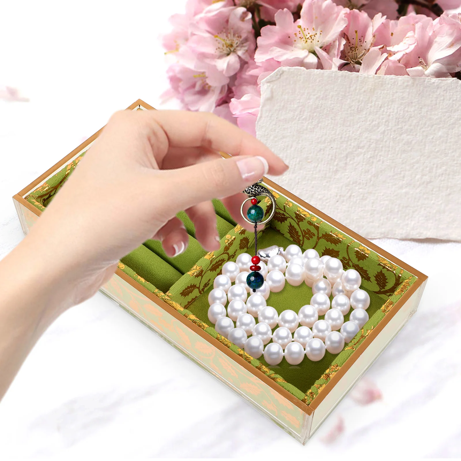 

Acrylic Jewelry Box Tray for Necklace Bracelet Ring Jewelry Tray Organizer Showcase Storage Home Decor