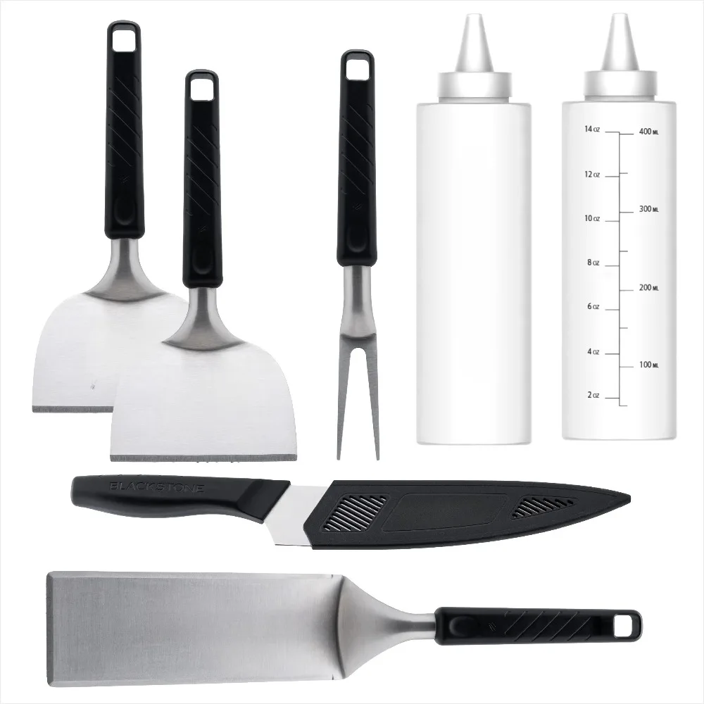 

7-Piece Hibachi Kit - Complete Japanese-Style Grill Set with Grilling Tools, Perfect for Tabletop BBQ and Camping