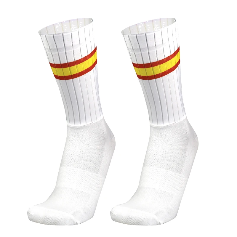 Nahtlose Team Aero gestreifte Socken rutsch feste Radsport Pro Silikon Laufsport Rennrad Socken