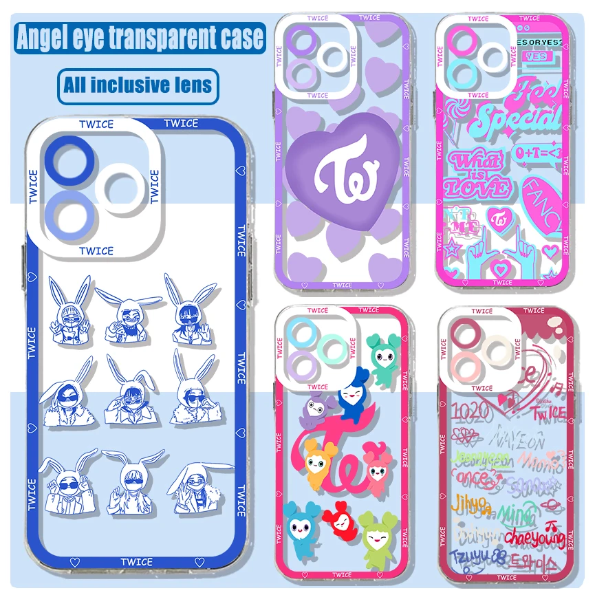 KPOP Girl T-TWICE Phone Case For Xiaomi Redmi Note 13C 12 12C 11 10 10C 10s 9 9s 9A 9T 9C 8 7 Pro Max 4G 5G Transparent Cover