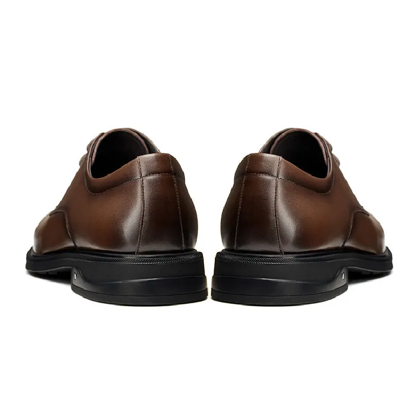 GOLDEN CAMEL Men's Dress Shoes Leather Surface Wedding Groom Derby Shoes for Men Gentleman Luxury Formal Business Footwear