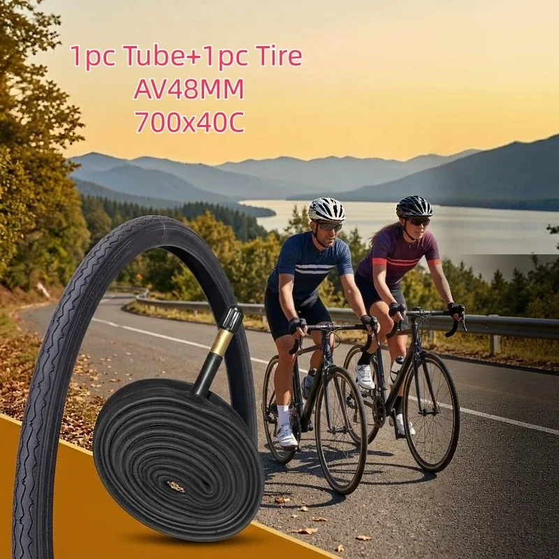 1/2 Pcs 700x40C Road Bike Tire Fixed Gear Bicycle Outer Tyre Gravel Touring Cycling Parts Fixie Cycle Wheel Replacement Tread