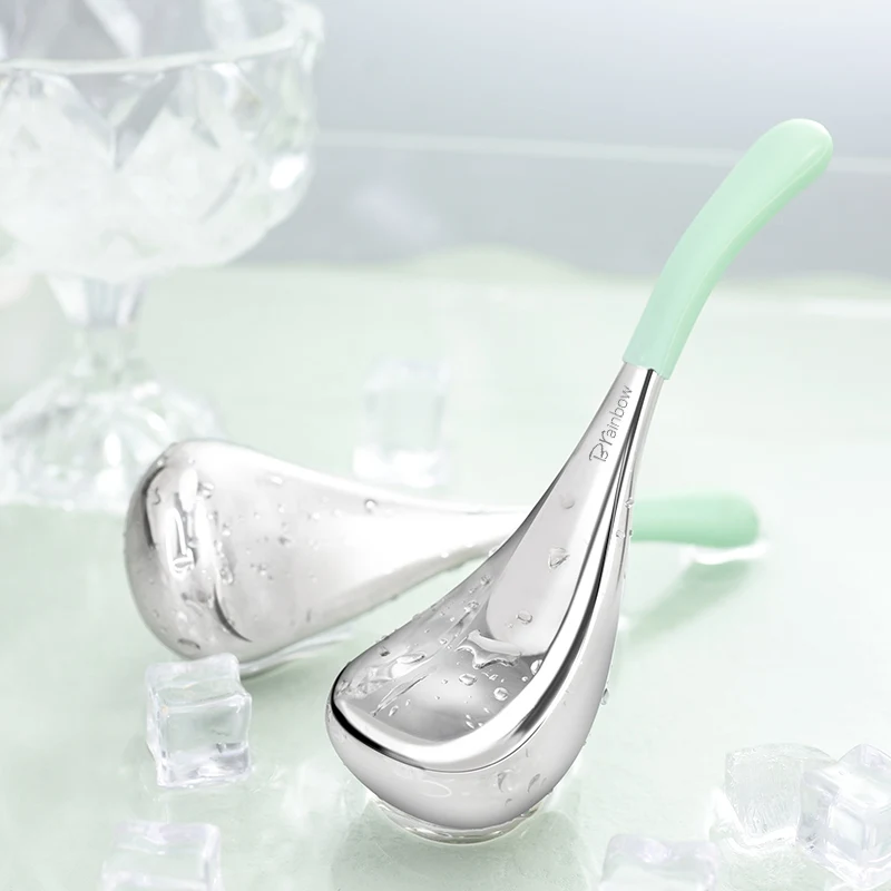 Brainbow-Massage Facial refrescante, globos de hielo, cuchara, palos criogénicos, rodillo Facial de belleza fría para reducir la hinchazón