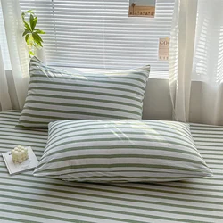 Stripe Style Pillow Case 100% Cotton Pillow Cover 2pcs Pillowsham Home Bed Pillowcase 48x74cm Pillowslip fundas de cojines