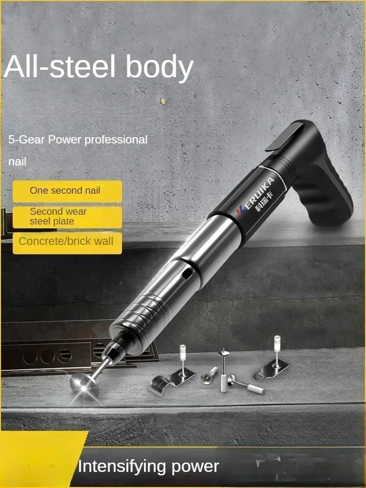 

Concrete Ceiling God Tool: One-piece Mini Steel Nail Gun for Concrete Nailing Ceiling A