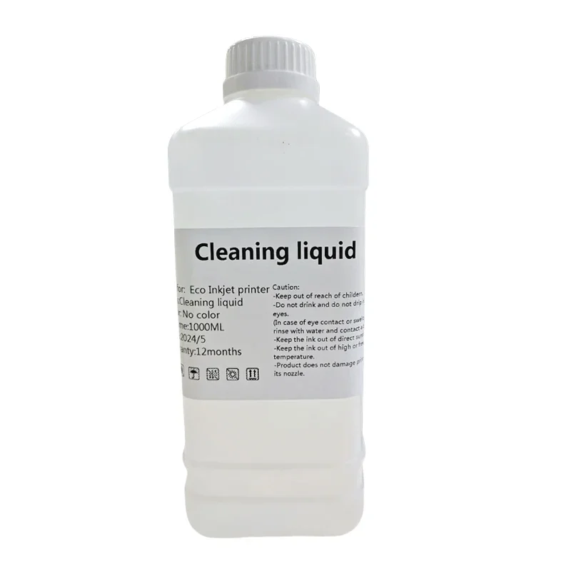 1000ML Eco-Solvent Ink Cleaning Solution For Epson/Roland/Mimaki/Mutoh DX5 DX7 TX800 XP600 5113 I3200 Printhead Cleaning Liquid