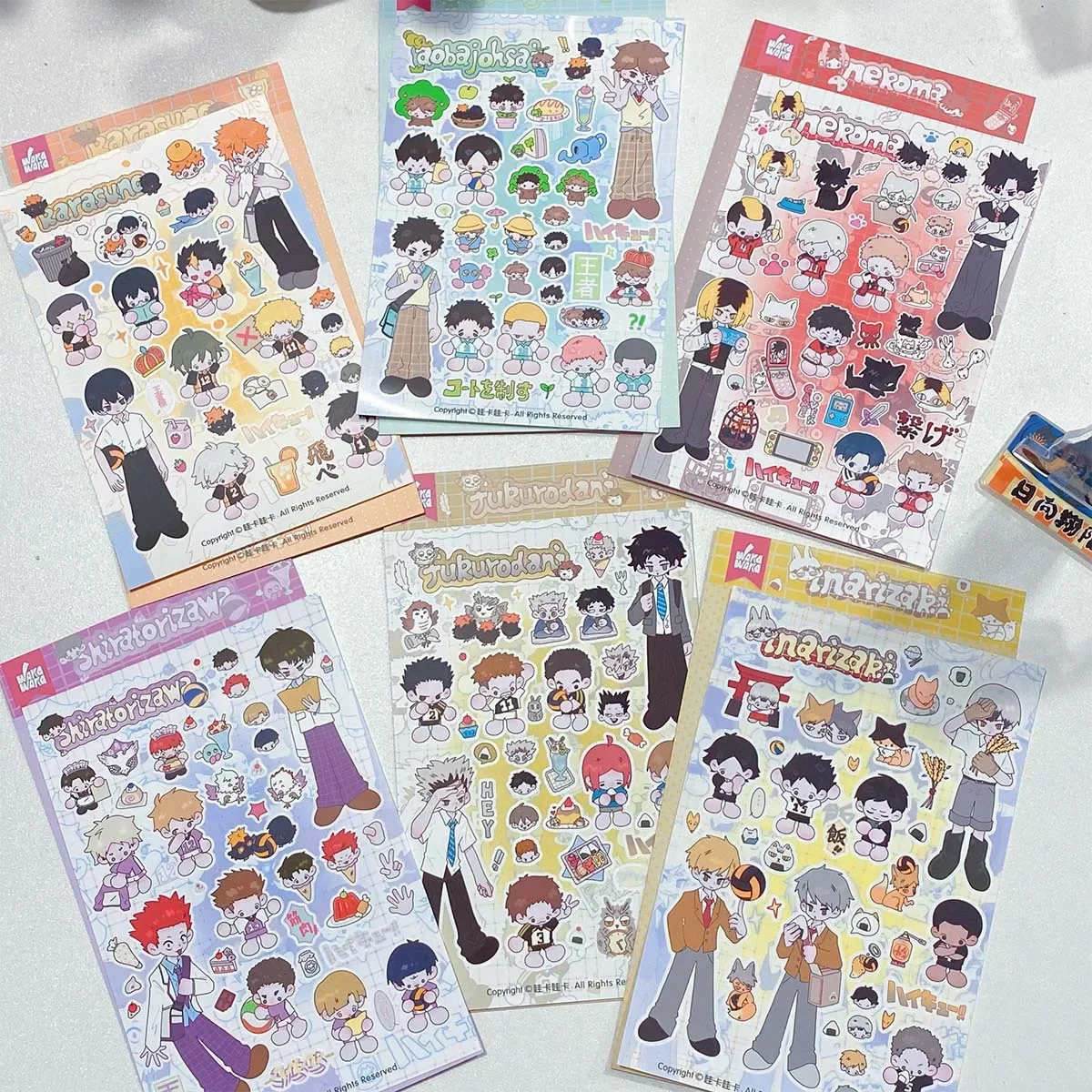 Cartoon Character Series Sticker Handbook Material Cute Anime Style