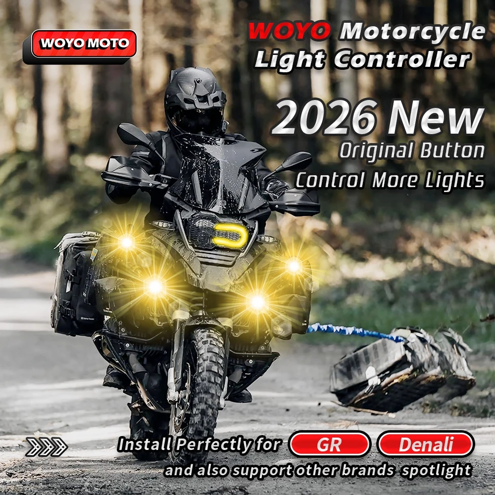 WOYO Motorcycle LED Controller For BMW R1300 R1200 R1250 F650 F750 F800 F850 F900 Control the Increased Light by Original Button