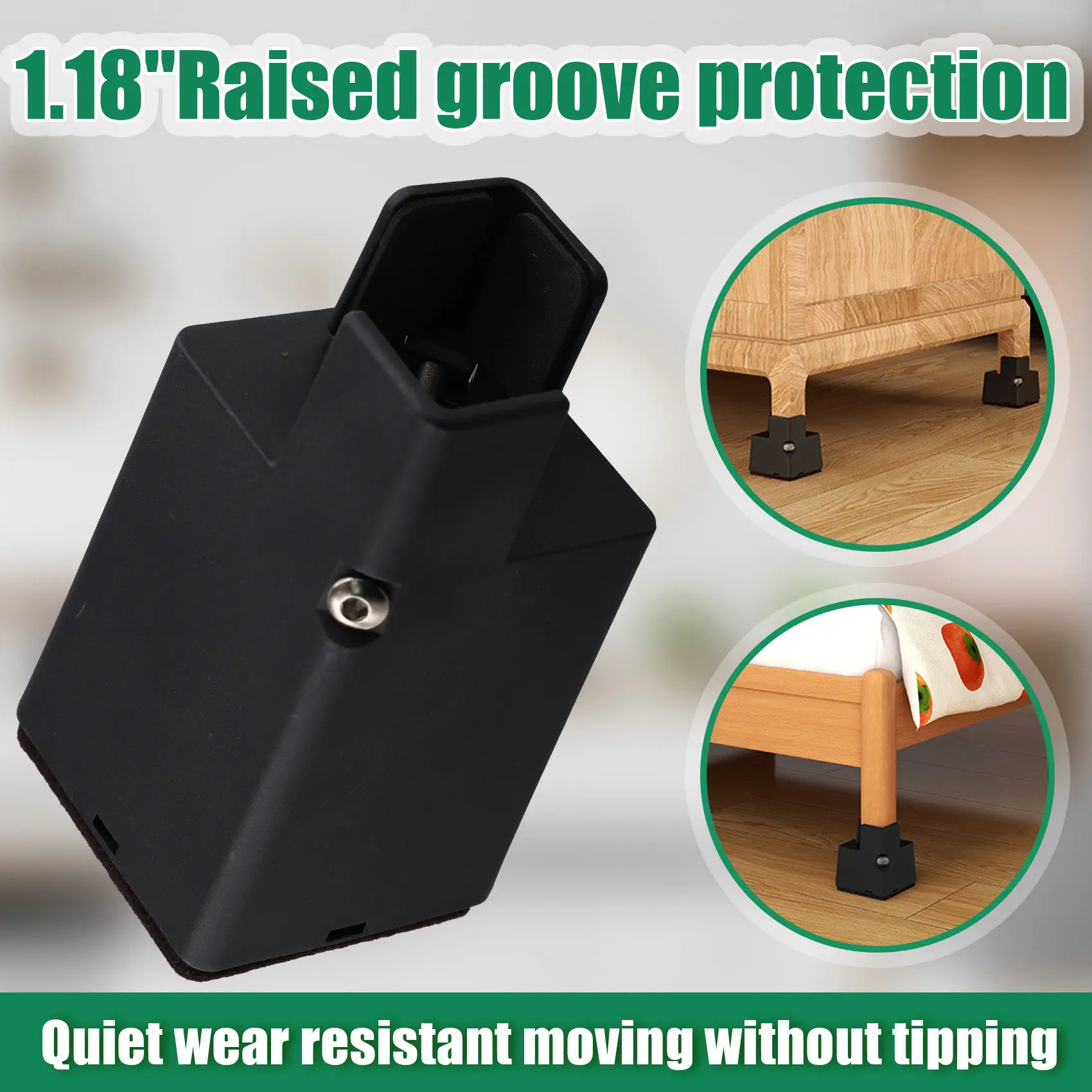

TKOH-Adjustable Furniture Heightening Pad, Bed Heightening Leg Pad, Widened Table Leg Pad [Suitable For 30-60Mm]