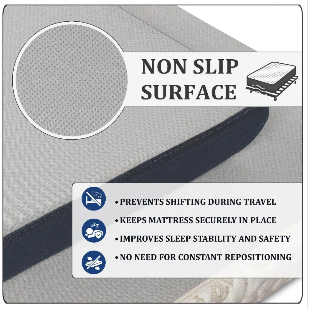 مرتبة RV بطابقين مقاومة للماء 5 × 48 × 80 - رغوة قوية عالية الكثافة، غطاء بوليستر، مثالية للشاحنات والمعسكر #4