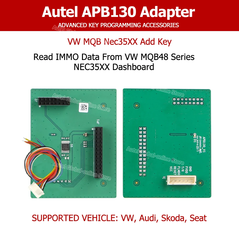 Autel APB130 Adapter Work With XP400PRO to add VW MQB NEC35xx key for VW, Audi, Seat, Skoda