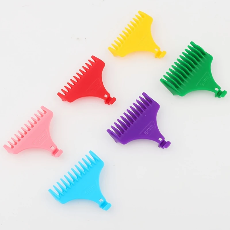 6pcs 1/2/3/4/5/6mm Universal Hair Clipper Guide Combs Professional Hairdressing Haircutting Guide Combs For Barbers Only