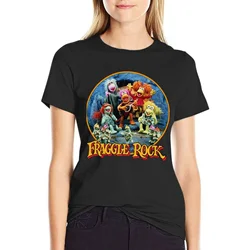 Music Vintage Retro Fraggle Rock Gifts For Music Fans T-shirt Female clothing tops Short sleeve tee Women's t-shirt