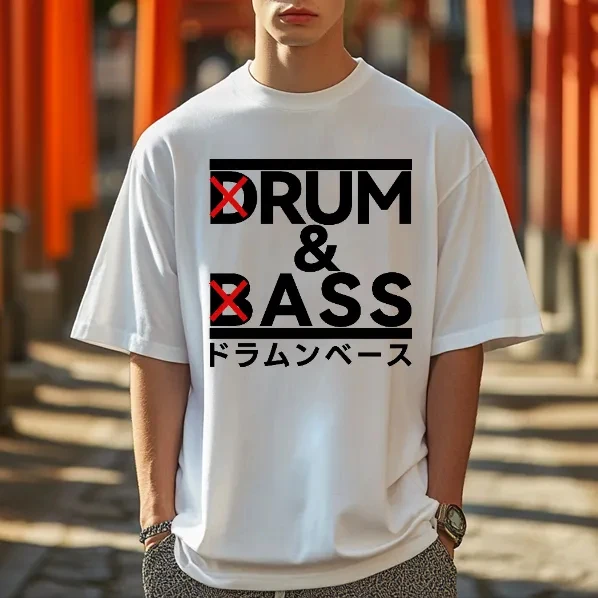 2026 New Summer Japanese Drum Bass 2K T-shirt Men's and Women's T-shirt Summer Daily Outdoor Sports Street T-shirt Plus Size