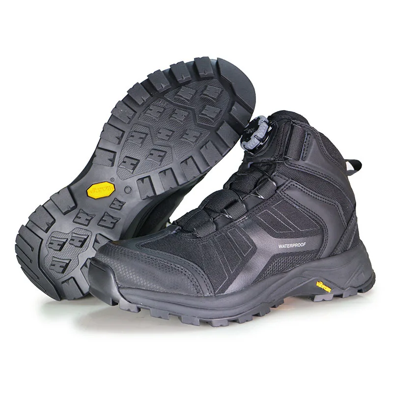 Training Shoes Black Quick on And Off Tactical Outdoor Duty Breathable Automatic Buckle Shoes Wear-resistant Shoes