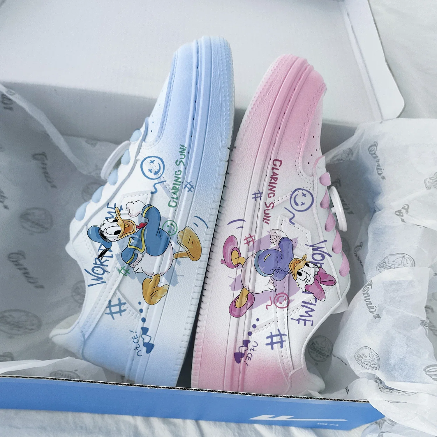 New Disney cartoon girls Daisy Donald Duck princess cute Casual shoes non-slip soft bottom sports shoes for girl gift