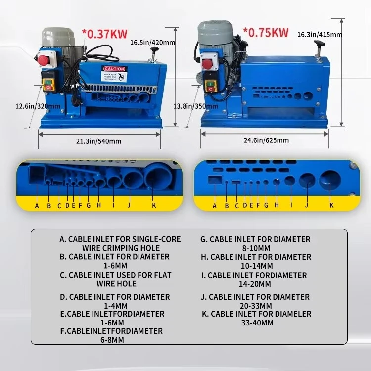 M40-1 Unique Design Hot Sale Automatic Cable Manufacturing Equipment Cable Peeling Machine Scrap Copper Cable Peeling Machine