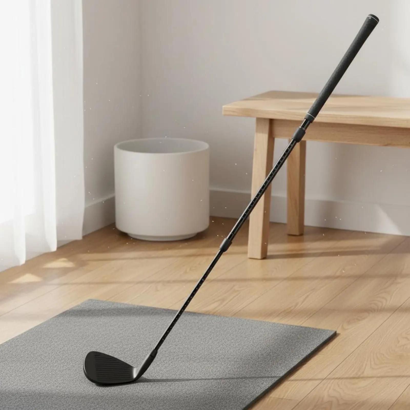 

Aluminum Alloy Golf Chipping Club 3-Section Telescopic Golf Club Retractable Swing Coach Non-Slip Grip Sports Gear for Golfers