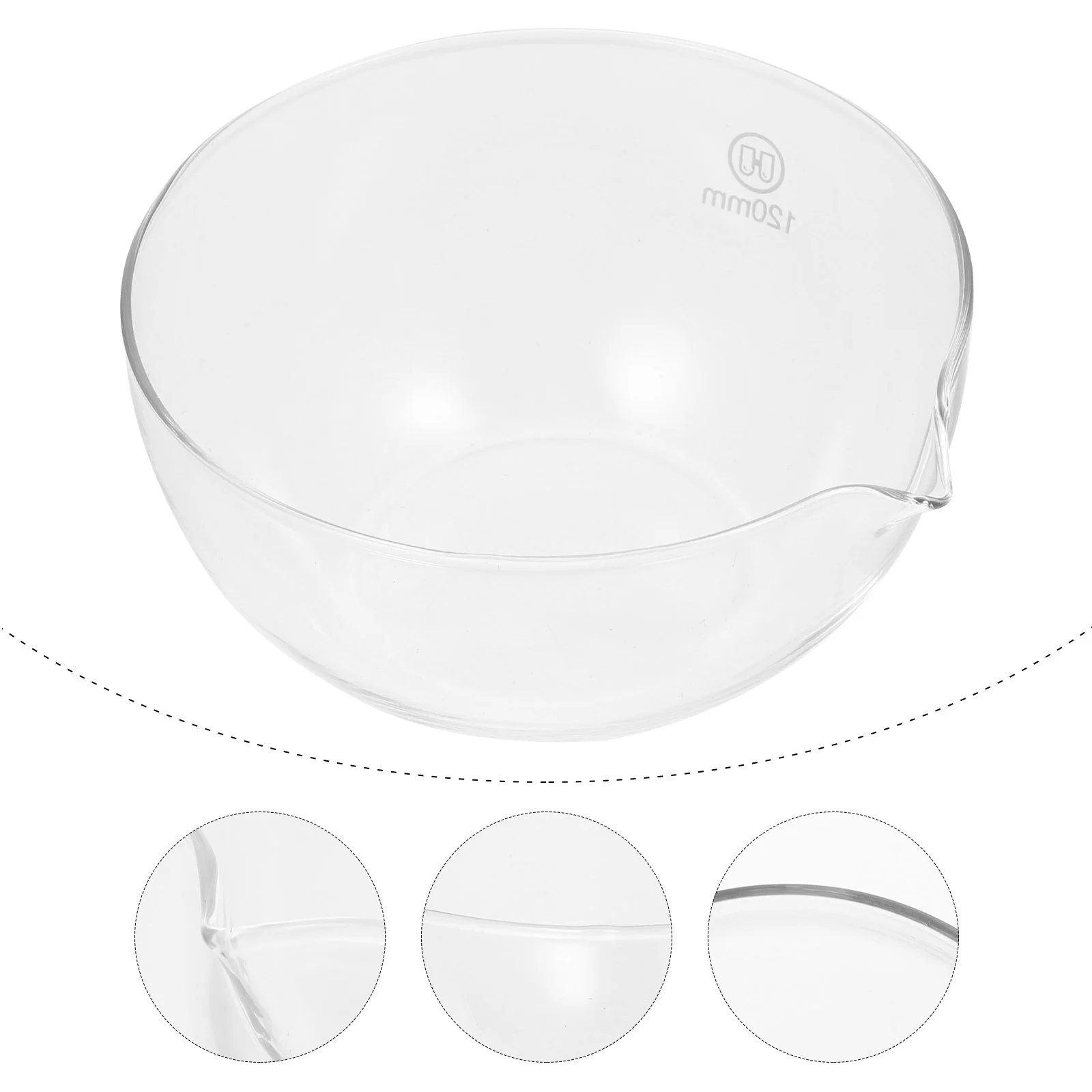 

Glass Evaporating Dish Multi Functional Liquid Concentrate Dry Matter Spout Design Clean Pouring Kitchen Measuring