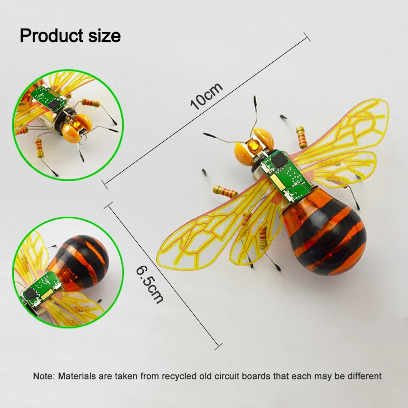 Opere d'arte fatte a mano kit di insetti elettronici fai da te giocattoli educativi per bambini Cutebee artigianali creativi