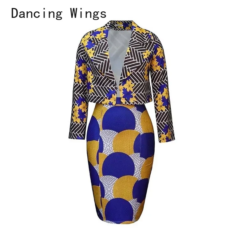 

European and American Clothing African Plus Size Casual Small Suit Two-Piece Set Skirts Women