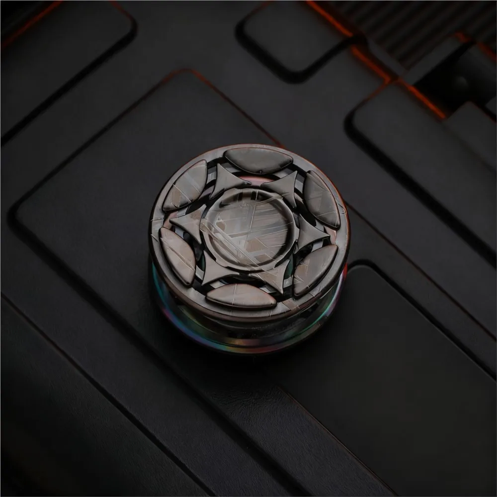YIJIE EDC hexagramme Fidget Spinner serrure laque Zirconium 24.5mm bricolage accessoires Fidget jouet adultes soulagement de l'anxiété Gadget