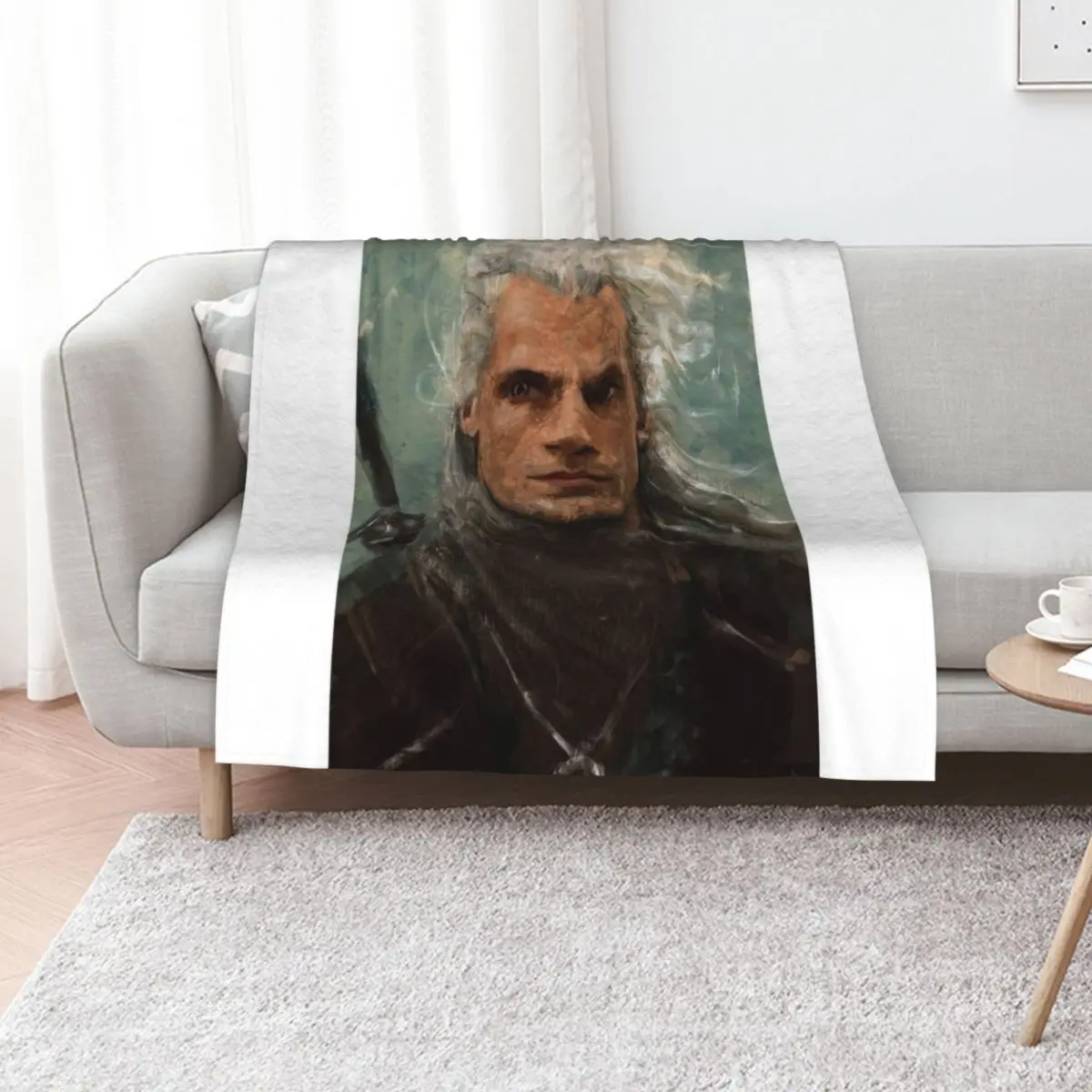 

Henry Cavill - Geralt of Rivia Throw Blanket Decorative Sofas Polar Thermal Sofa Quilt Blankets