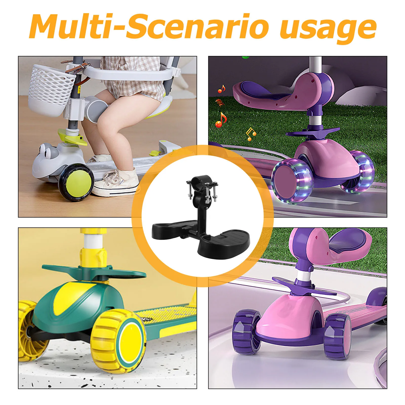 

1 Set Replacement Footboard For Kids Scooter Foldable Design Shock Absorption Pedal Accessory Outdoor Ride Comfortable Grip