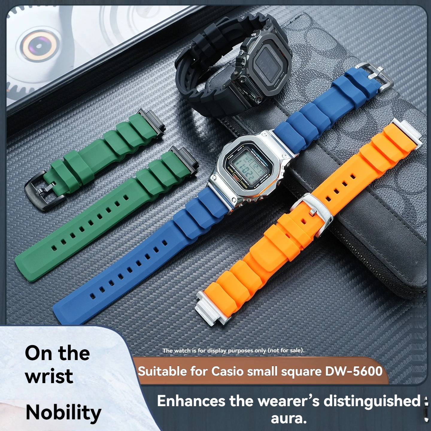 Suitable for Casio small square modification and upgrade G-SHOCK strap DW5600/GW-B5600/G-5600/GW-M5610 silicone watchband men