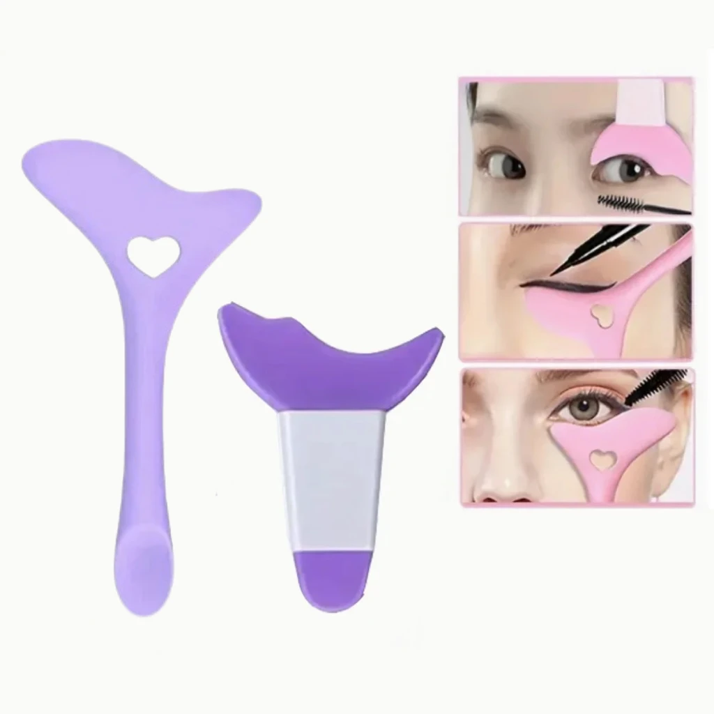 أداة مساعدة مكياج العيون الاحترافية - واقي الجفن وتحت العين لأجنحة مثالية، وتجاعيد القطع، وتطبيق ظلال العيون بدون تسقط، وإعادة الاستخدام