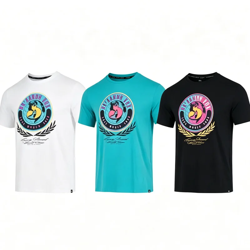 UA Men Soft Cotton Short Sleeve T Shirt De'Aaron Fox Print Crew Neck Casual Sports Tee 6012975-001