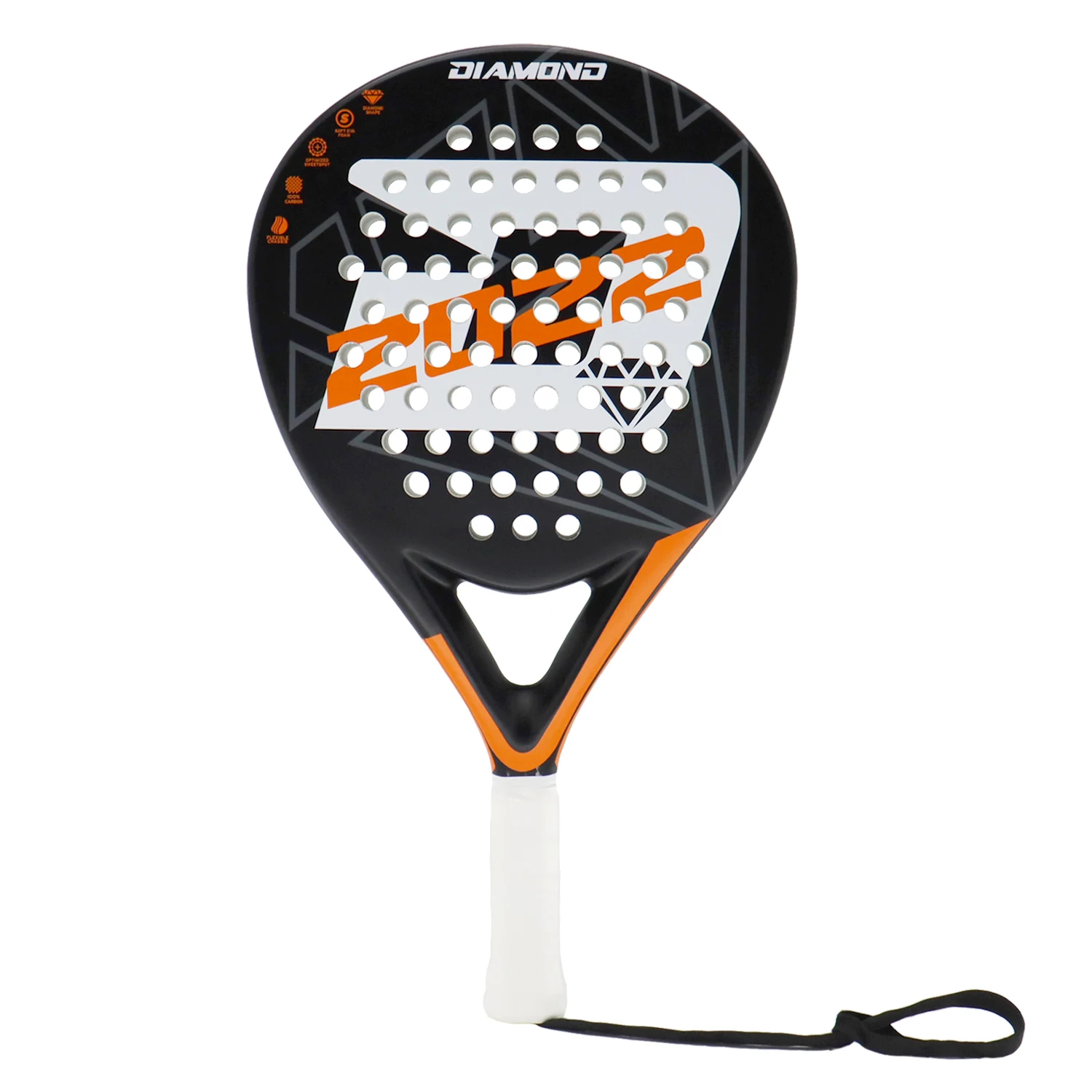 Carbon Fiber Padel Racket, Lightweight Tennis Racquets, EVA Soft Memory, High Balance, 100% Full Carbon Fiber Surface