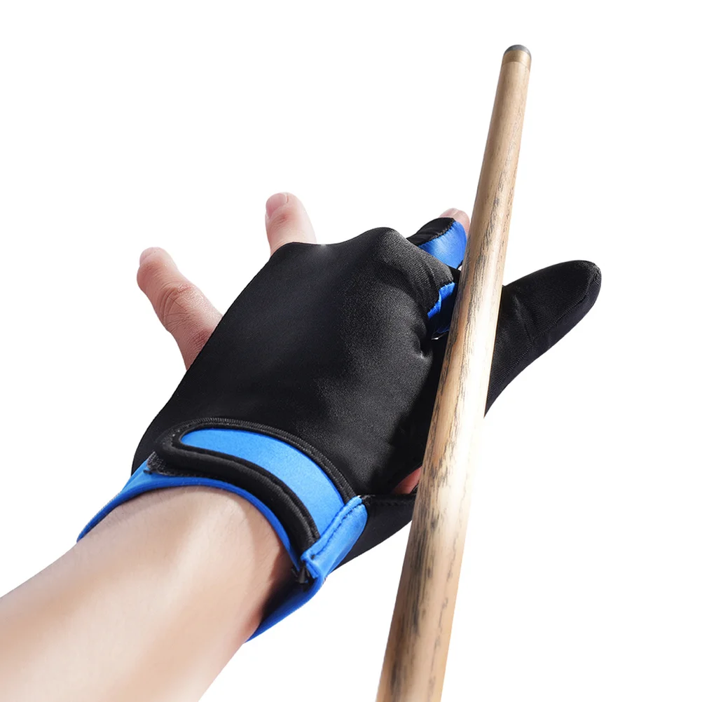 

1Pcs Billiard Glove Three-Finger Silicone Left Hand Non-Slip Elastic Wrist Size M for Smooth Stroke Anti-Friction Billiards