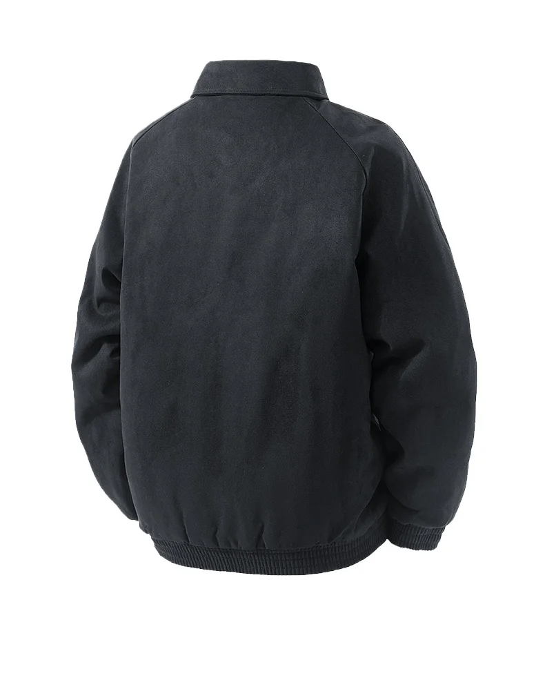 Men Lapel Collar Padded Jacket Button Up Quilted Lining Warm Outerwear Autumn Winter Loose Casual Streetwear Coat for Male