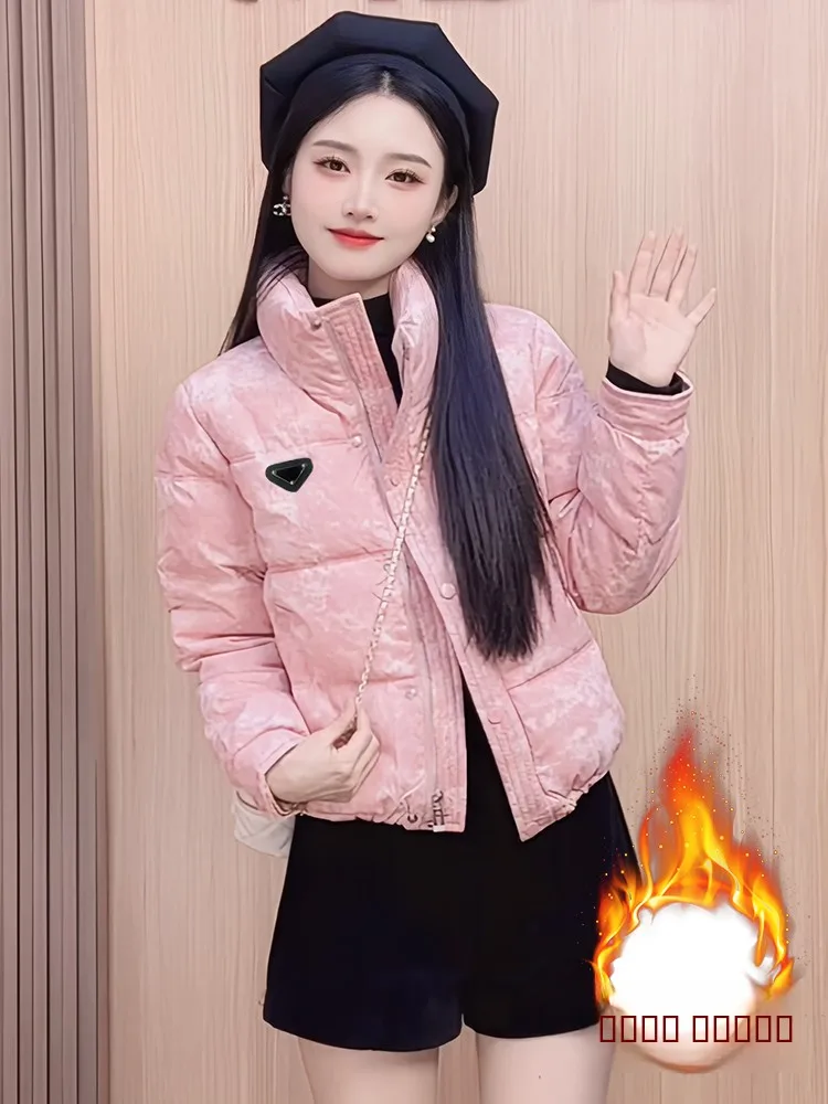 

Модная европейская утепленная женская зимняя куртка на молнии с капюшоном, на хлопковой подкладке, с воротником-стойкой, кардиган